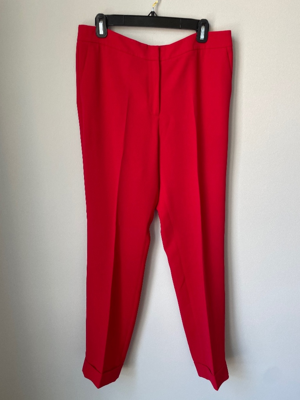 Lafayette 148 New York Clinton Red Acetate Blend Ankle Pants Size 10